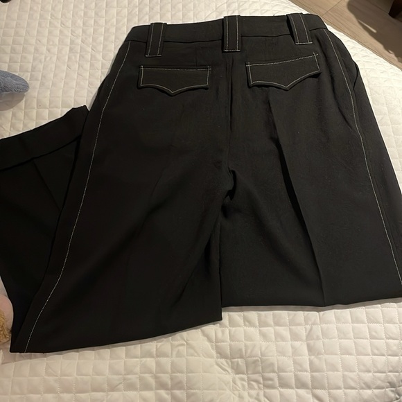 NWT Ganni black tailored heavy crepe trouser size 4 - Picture 6 of 16
